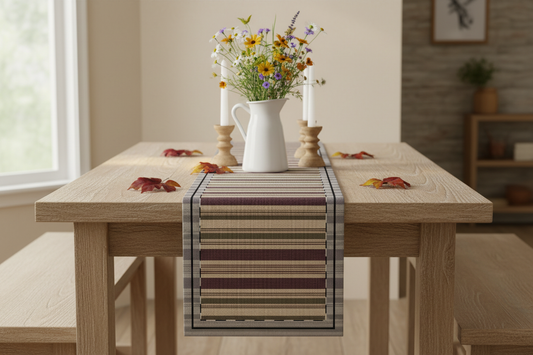 Striped Table Runner Lifestyle