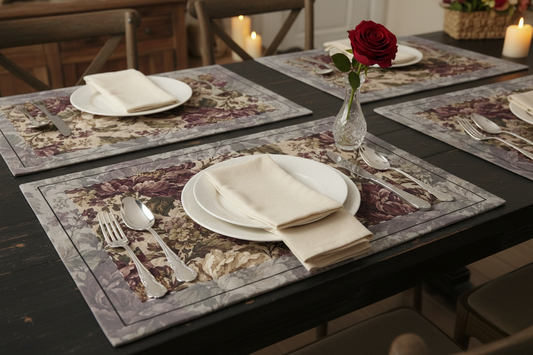 Vintage Floral Placemat Lifestyle